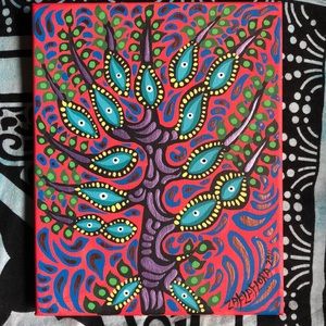 🌞❤️Cuban Artist! Small & Vibrant Canvas Painting!